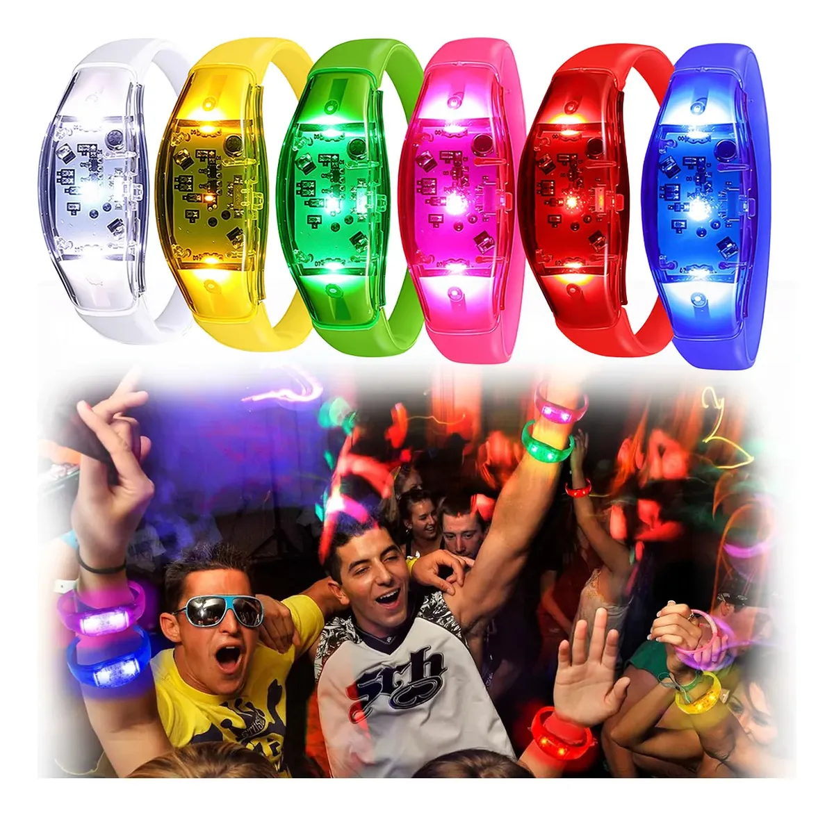 Audio Music Dj - 6PCS LED Bracelets Sound Activated with