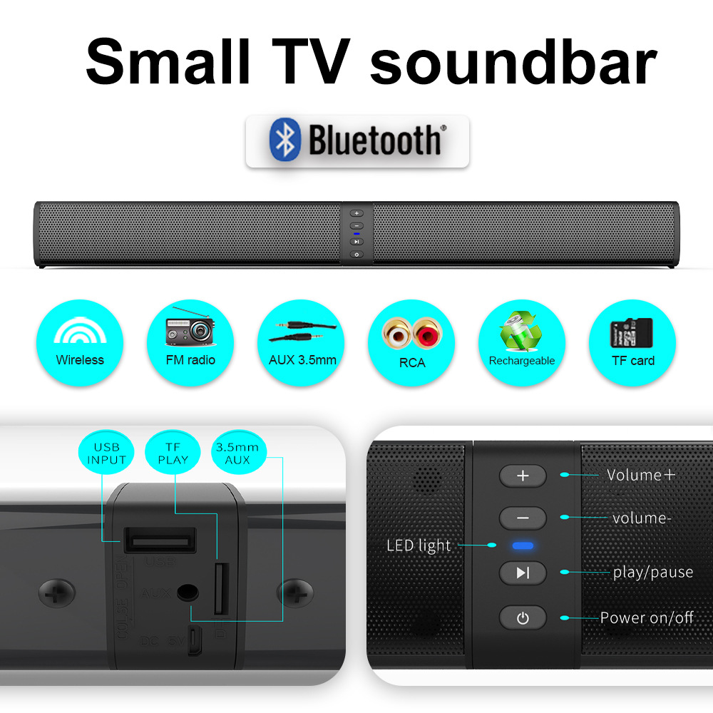 Detachable Soundbar Bluetooth  - огляд і ціна Audio Music Spotify
