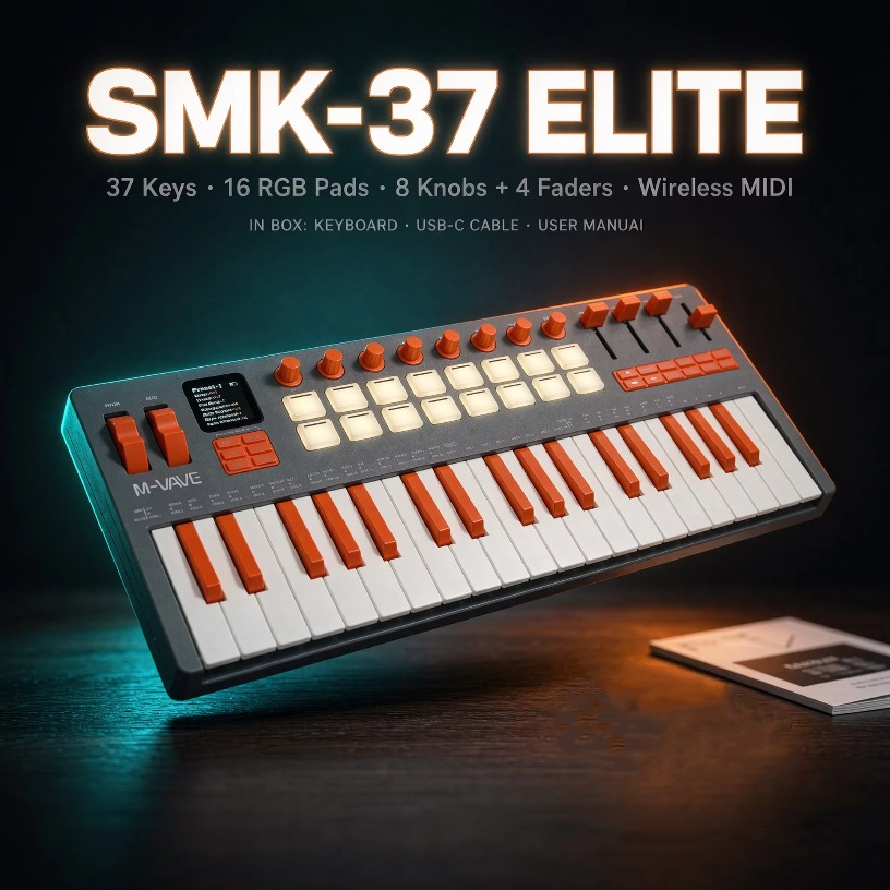 M-VAVE SMK-37 Elite Wireless M - огляд і ціна Midi Controller Pad