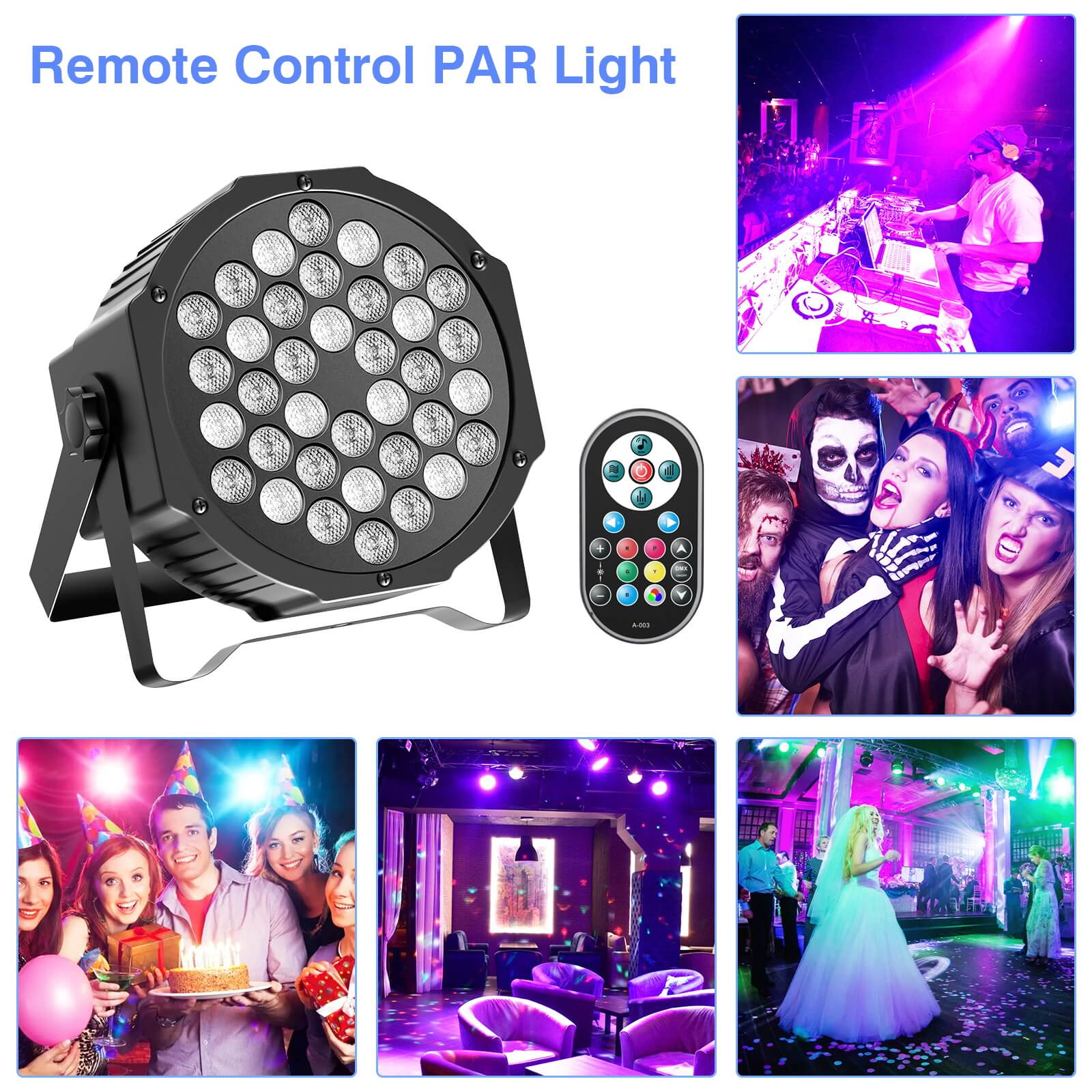 U'King 4PCS/8PCS 36LED Par Lig - огляд і ціна Audio Music Dj