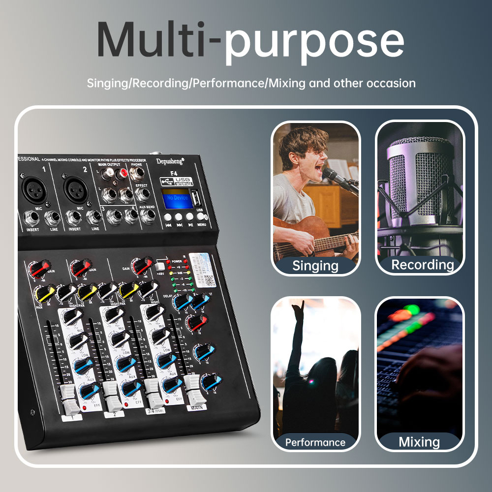 4 Channel DJ Sound Mixing Depu - огляд і ціна Audio Music Dj