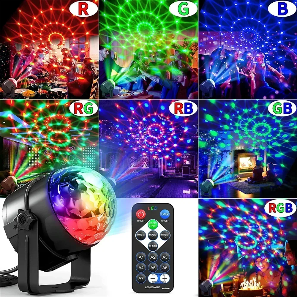 RGB LED Stage Disco Light Rota - огляд і ціна Audio Music Dj