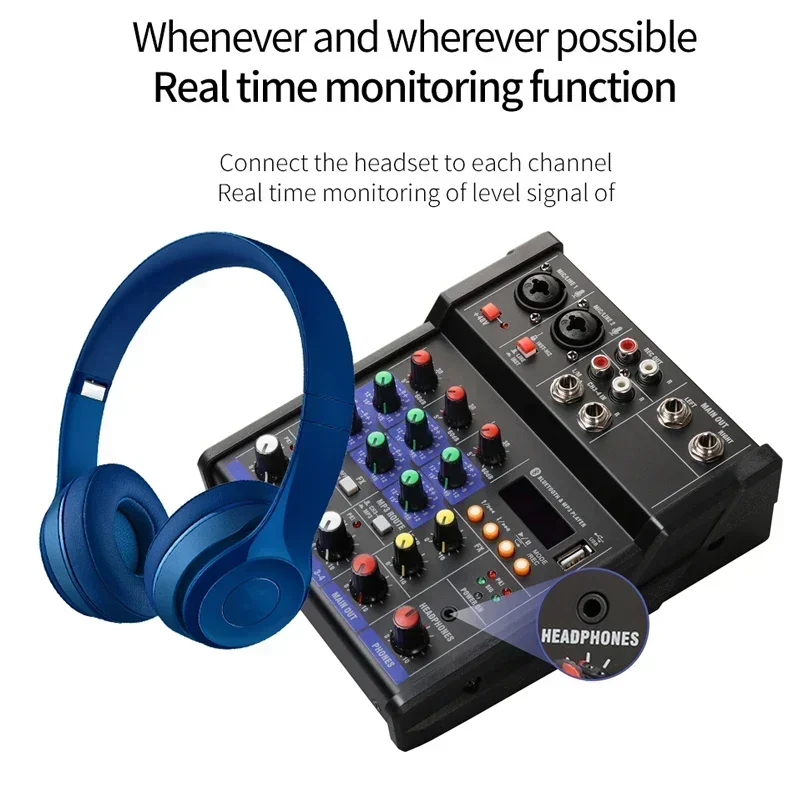 4 Channel USB Audio Mixer with - огляд і ціна Audio Music Dj
