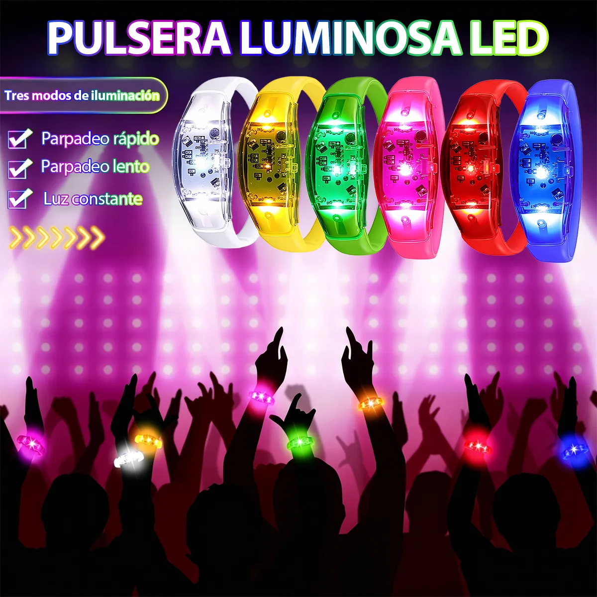 6PCS LED Bracelets Sound Activ - огляд і ціна Audio Music Dj