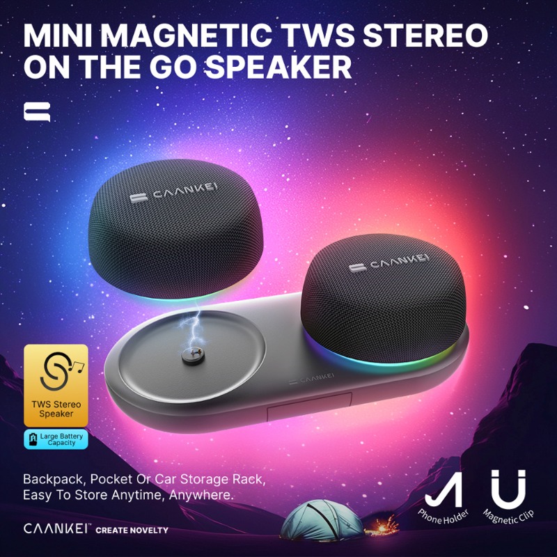 Magnetic Bluetooth Speaker wit - огляд і ціна Audio Music Spotify